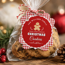 Gingerbread-Mann Gingham Weihnachtsplätzchen Anhän