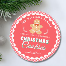 Gingerbread-Mann Gingham Weihnachtsplätzchen Etike