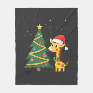 Gingerbread Mann Giraffe Santa Hut Weihnachtsbaum Fleecedecke