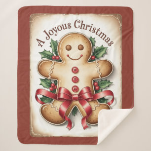 Gingerbread Mann - Kuschelgeschenk für die Feierta Sherpadecke