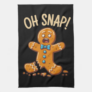 Gingerbread Mann Oh schläfst Weihnachtskekse Backe Geschirrtuch