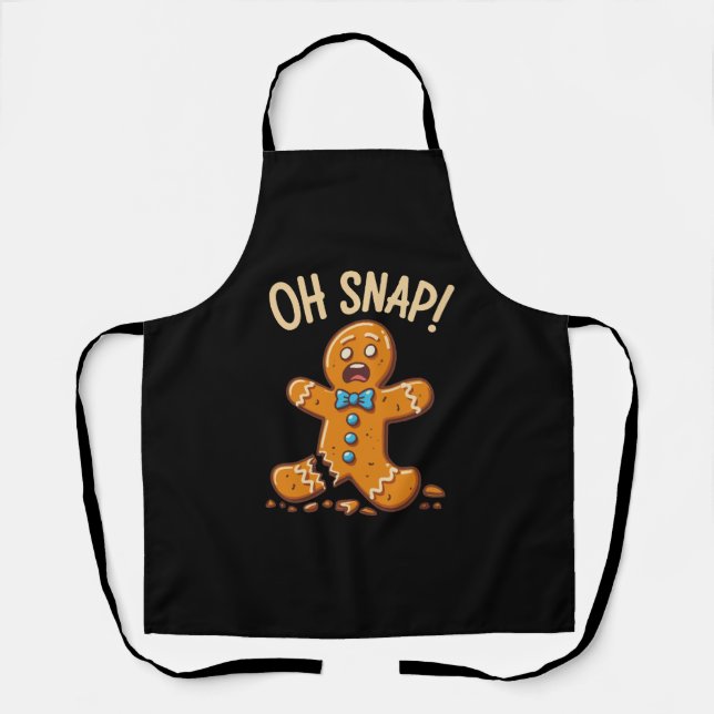 Gingerbread Mann Oh schläfst Weihnachtskekse Backe Schürze (Vorderseite)