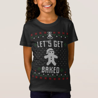 Gingerbread Mann Ugly Weihnachts Sweater Funny Let T-Shirt