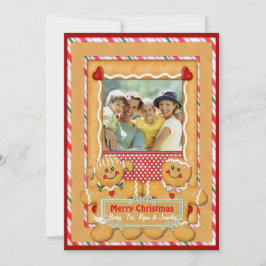 Gingerbread Mann und Frau Grüße Feiertagskarte