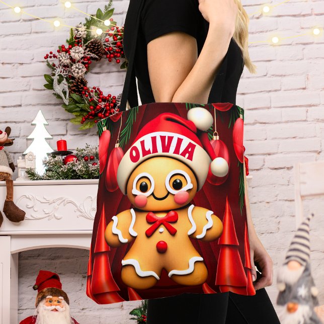 Gingerbread Mann Weihnachten Personalisiert Frauen Tasche (Von Creator hochgeladen)