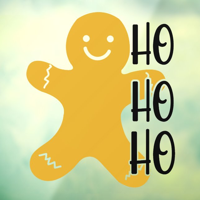 Gingerbread Mann Weihnachtsfenster klammern Fensteraufkleber (Blatt 3)