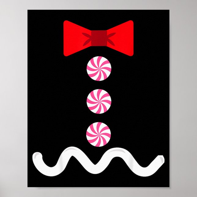 Gingerbread-Mann-Weihnachtskostüm-Keksbacken  Poster (Vorne)