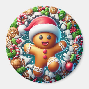 Gingerbread-Mann-Weihnachtsmagnet Magnet