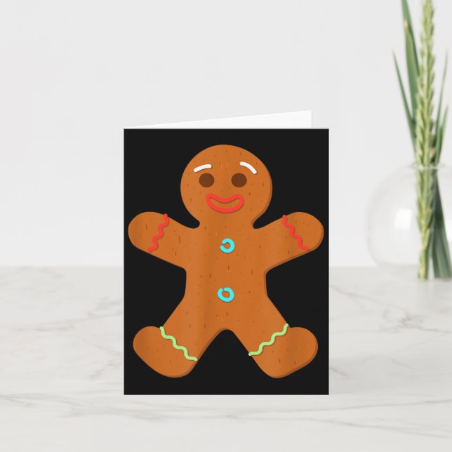 Gingerbread-Mann-Weihnachtsplätzchen-Backen Karte (Vorderseite)