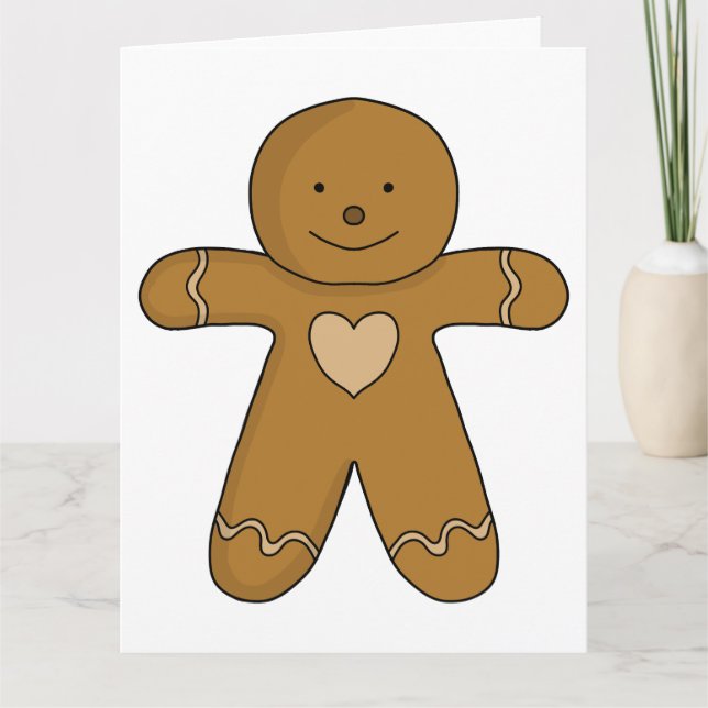 GingerBread Mann Weihnachtsplätzchen Karte (Vorderseite)