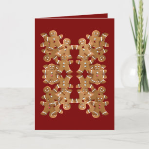 Gingerbread-Mann Weihnachtsplätzchen Weihnachtsbäc Feiertagskarte