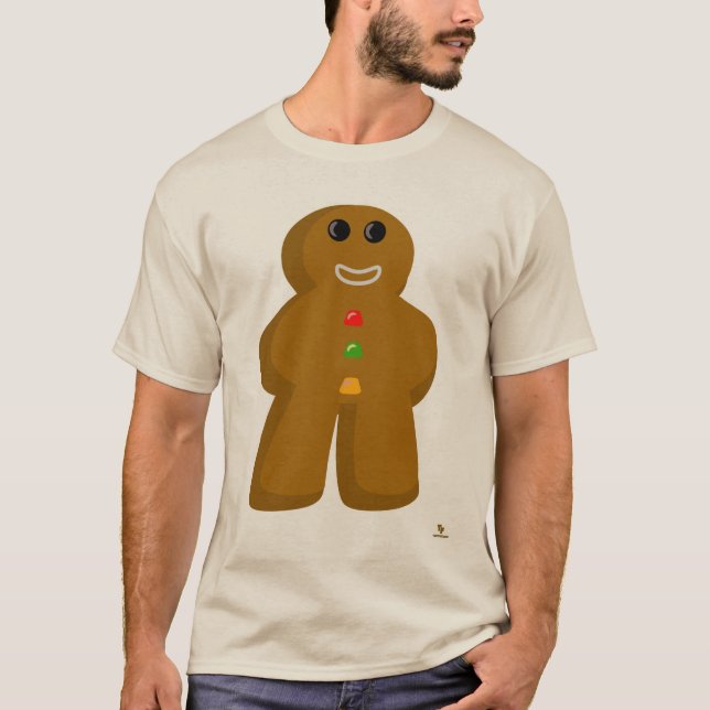 Gingerbread Meeple Fun Christmas Gamer Art T-Shirt (Vorderseite)