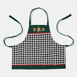 Gingerbread Men Buffalo Kariert Red & Green Schürze