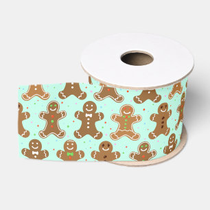 Gingerbread Men Christmas Pattern Ripsband