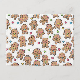 Gingerbread Men Christmas Postcard Feiertagspostkarte