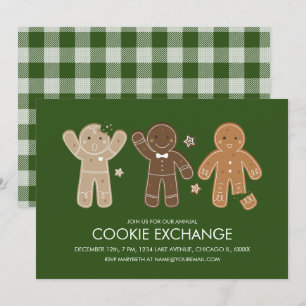 Gingerbread Men Cookie Holiday Party Einladung