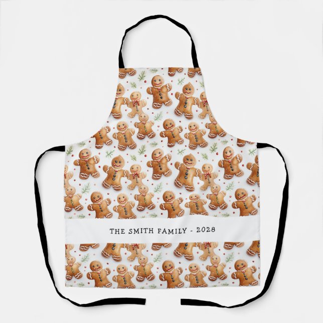 Gingerbread Men Fun Neuheit All-over Print-Schürze Schürze (Vorderseite)