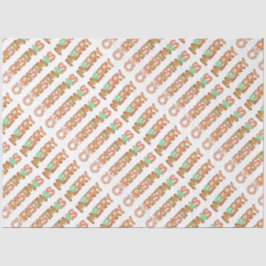 Gingerbread Merry Christmas Tissue Seidenpapier
