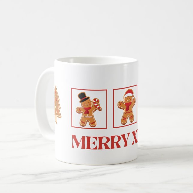 Gingerbread Merry Xmas Tasse (Vorderseite Links)