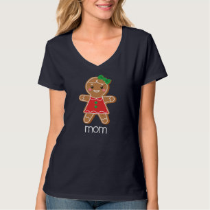 Gingerbread Mom Christmas Matching Pajamas for Fam T-Shirt
