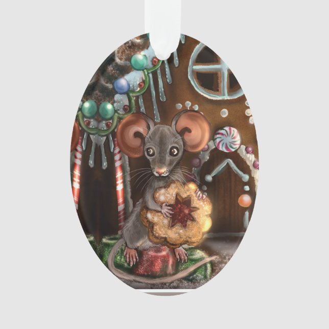Gingerbread Mouse Weihnachten Ornament (Vorderseite)