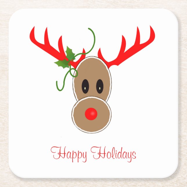 Gingerbread Reindeer Untersetzer (Vorderseite)