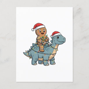 Gingerbread Riad A Dinosaurier Weihnachten Ankündigungspostkarte