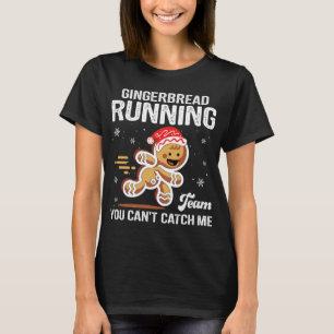 Gingerbread Running Team Weihnachtskoch Funny Xm T-Shirt