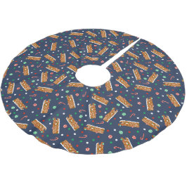 Gingerbread RVs Klasse C Camper Weihnachten Polyester Weihnachtsbaumdecke