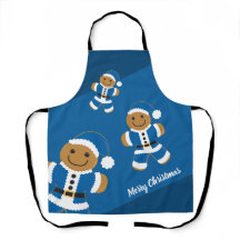 Gingerbread Santa Blue Weihnachten