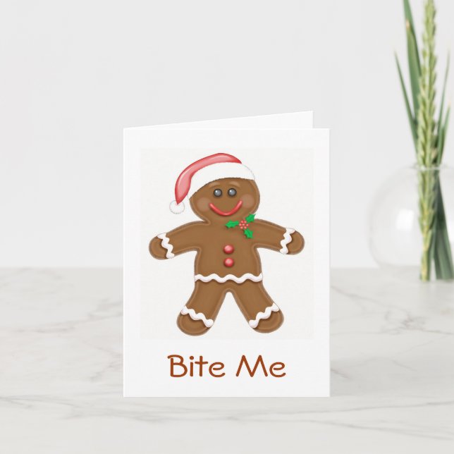 Gingerbread Santa Card Feiertagskarte (Vorderseite)