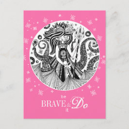 Gingerbread Sea Hexe | Pink Postkarte