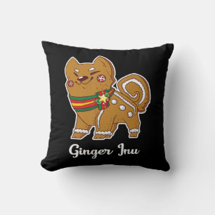 Gingerbread shiba inu   Hundeschenk für Weihnachte Kissen