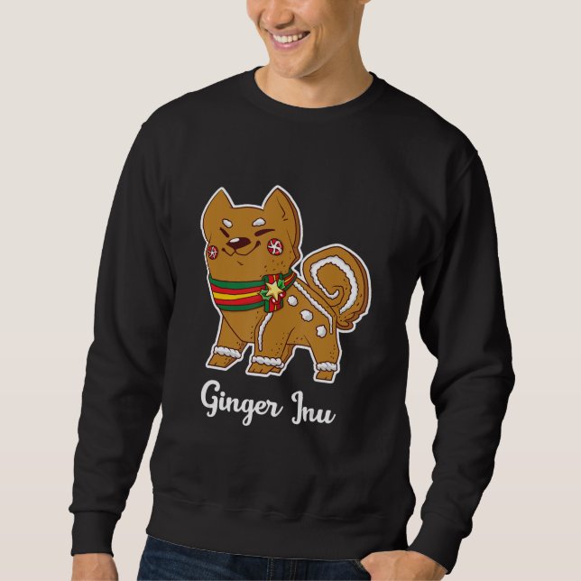 Gingerbread shiba inu | Hundeschenk für Weihnachte Sweatshirt (Vorderseite)