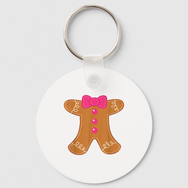 Gingerbread Shirt Adult Kids Men Women Cookie Cost Schlüsselanhänger (Vorderseite)