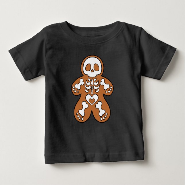 Gingerbread Skeleton Man Baby T-shirt (Vorderseite)