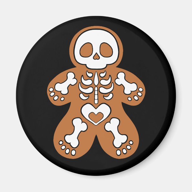 Gingerbread Skeleton Man Magnet (Vorne)