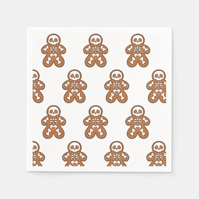 Gingerbread Skeleton Man Serviette (Vorderseite)