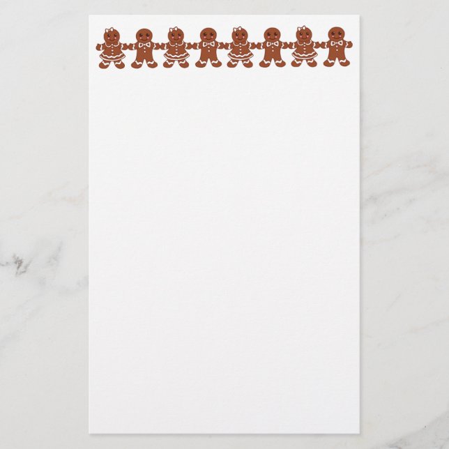 Gingerbread Stationery Briefpapier (Vorderseite)