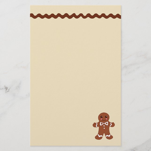 Gingerbread Stationery Briefpapier (Vorderseite)