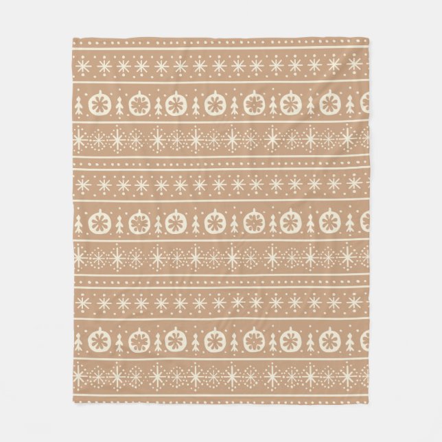 Gingerbread Stripe Fleecedecke (Vorderseite)