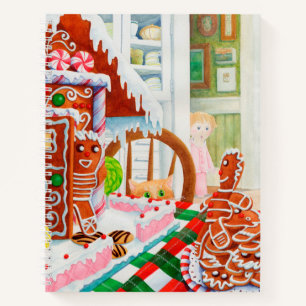 GINGERBREAD SURPRISE 8.5x11 Spiral-Notebook Notizbuch