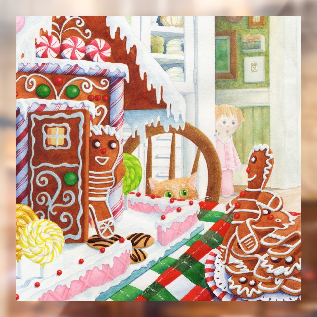 GINGERBREAD SURPRISE Square Window Cloning Decal Fensteraufkleber (Blatt 2)