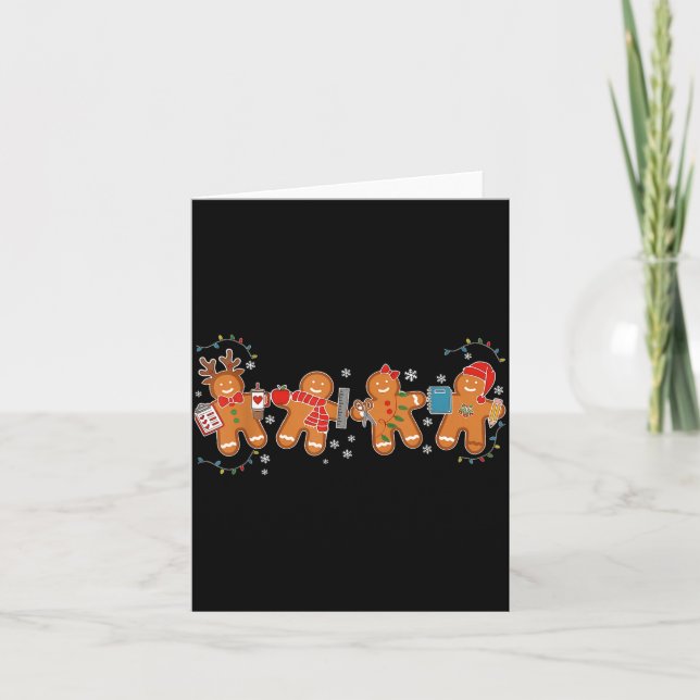 Gingerbread Teacher Holiday For Teacher Staff Chri Karte (Vorderseite)