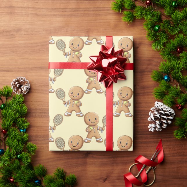 Gingerbread Tennis Grand Slam 🎾 🎄 Geschenkpapier (Feiertagsgeschenk)