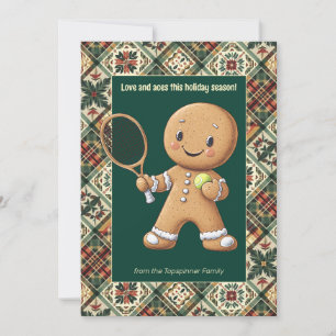 Gingerbread Tennis Grand Slam 🎾 Sondertext 🎄 Feiertagskarte