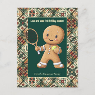Gingerbread Tennis Grand Slam 🎾 Sondertext 🎄 Feiertagspostkarte