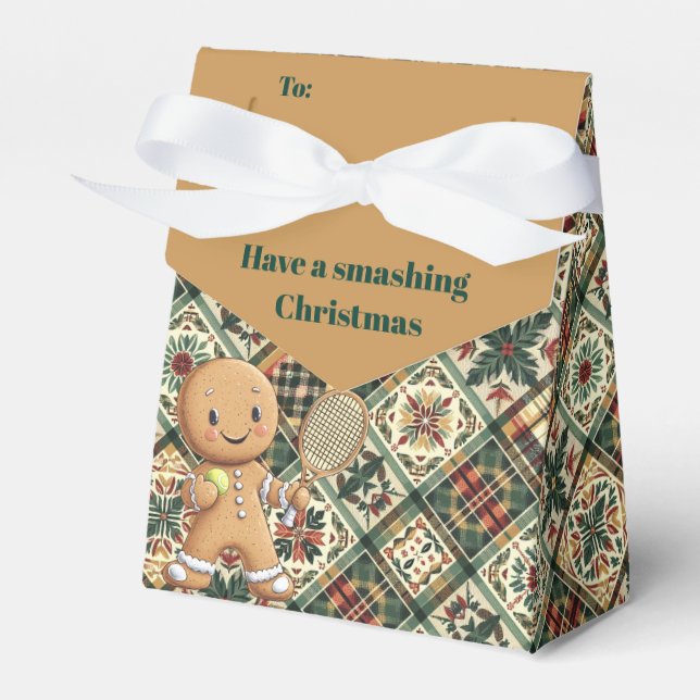 Gingerbread Tennis Grand Slam 🎾 Sondertext 🎄 Geschenkschachtel (Vorderseite)