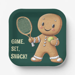 Gingerbread Tennis Grand Slam 🎾 Sondertext 🎄 Pappteller