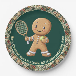 Gingerbread Tennis Grand Slam 🎾 Sondertext 🎄 Pappteller